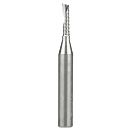 1/8" x 2" x 1/2" Up-Cut 'O' Aluminum Cutting CNC Spiral Router Bit, 1-Flute, 1/4" Shank - Main Image