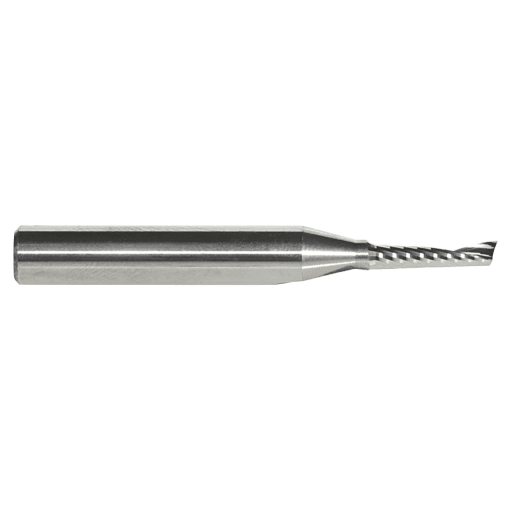 1/8" x 2" x 1/2" Up-Cut 'O' Aluminum Cutting CNC Spiral Router Bit, 1-Flute, 1/4" Shank - Alt Image 2