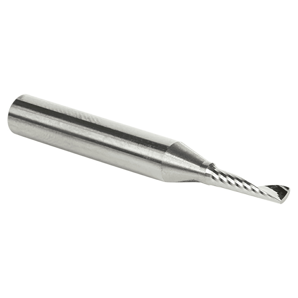 1/8" x 2" x 1/2" Up-Cut 'O' Aluminum Cutting CNC Spiral Router Bit, 1-Flute, 1/4" Shank - Alt Image 3