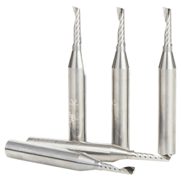 1/8" x 2" Up-Cut 'O' Aluminum Cutting CNC Spiral Router Bit, 1-Flute, 1/4" shank (5/Pack) Alt 1 - Image