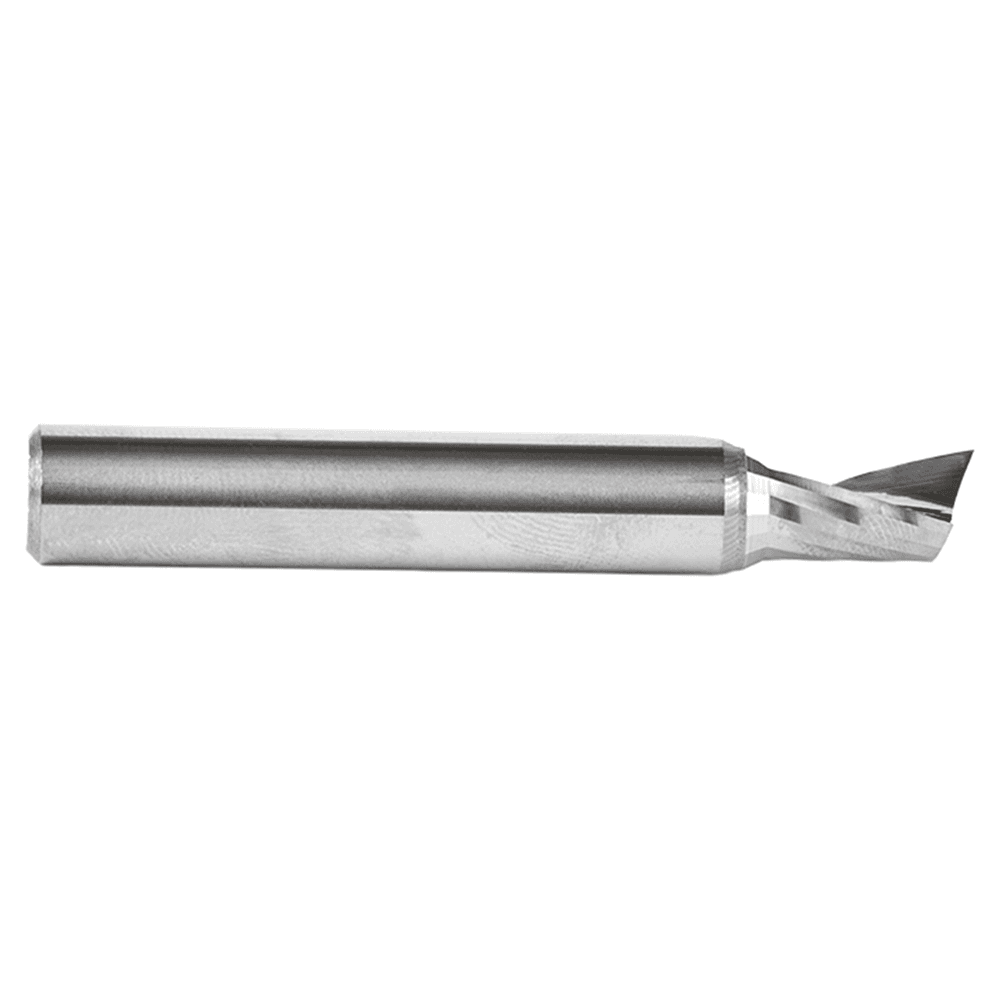 11/32" Dia x 9/16" Solid Carbide CNC Spiral 'O' Single Flute, Aluminum Cutting, 3/8" Shank, 2-1/2" Long Up-Cut Router Bit with Mirror Finish Alt 1 - Image
