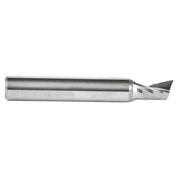 11/32" Dia x 9/16" Solid Carbide CNC Spiral 'O' Single Flute, Aluminum Cutting, 3/8" Shank, 2-1/2" Long Up-Cut Router Bit with Mirror Finish Alt 1 - Image