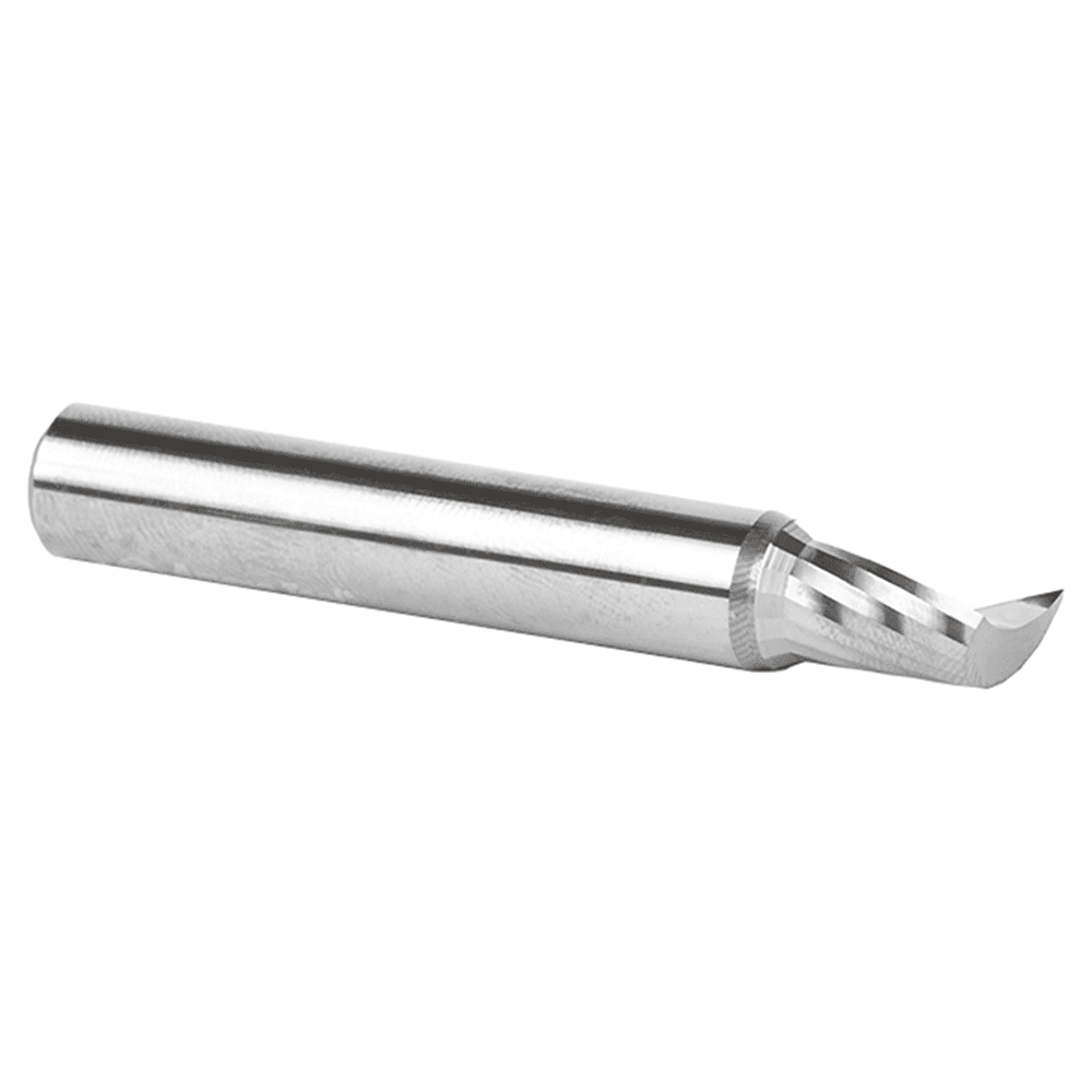 11/32" Dia x 9/16" Solid Carbide CNC Spiral 'O' Single Flute, Aluminum Cutting, 3/8" Shank, 2-1/2" Long Up-Cut Router Bit with Mirror Finish Alt 2 - Image