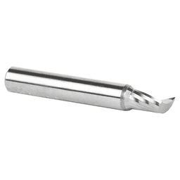 11/32" Dia x 9/16" Solid Carbide CNC Spiral 'O' Single Flute, Aluminum Cutting, 3/8" Shank, 2-1/2" Long Up-Cut Router Bit with Mirror Finish Alt 2 - Image