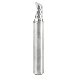 11/32" Dia x 9/16" Solid Carbide CNC Spiral 'O' Single Flute, Aluminum Cutting, 3/8" Shank, 2-1/2" Long Up-Cut Router Bit with Mirror Finish Main - Image