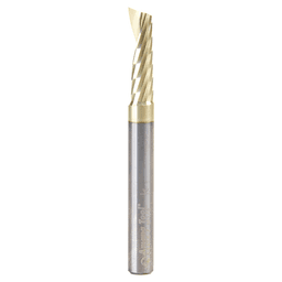 1/4" Dia x 7/8" Solid Carbide CNC Spiral 'O' Flute, Aluminum Cutting, 1/4" Shank, Up-Cut ZrN Coated Router Bit Alt 1 - Image
