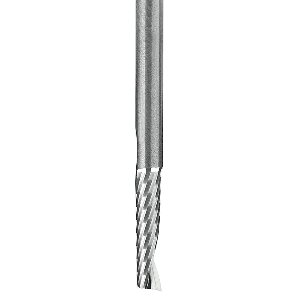 1/8" x 2" Up-Cut 'O' Aluminum Cutting CNC Spiral Router Bit, 1-Flute, 1/8" Shank - Alt Image 1