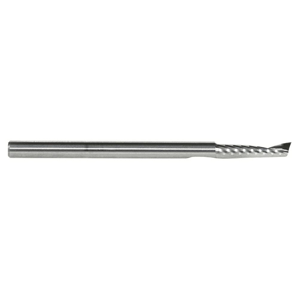 1/8" x 2" Up-Cut 'O' Aluminum Cutting CNC Spiral Router Bit, 1-Flute, 1/8" Shank - Alt Image 2