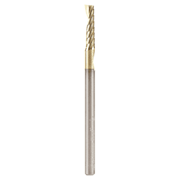 1/8" x 2" ZrN Coated Up-Cut 'O' Aluminum Cutting CNC Spiral Router Bit, 1-Flute, 1/8" Shank - Main Image