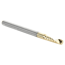 1/8" x 2" ZrN Coated Up-Cut 'O' Aluminum Cutting CNC Spiral Router Bit, 1-Flute, 1/8" Shank - Alt Image 2