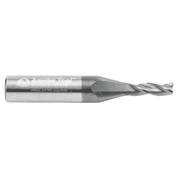1/8" Dia x 3/8" CNC Solid Carbide Up-Cut Spiral Router Bit for Steel/Stainless Steel with AlTiN Coating 3-Flute, 1/4" Shank Alt 1 - Image