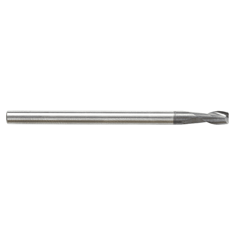 1/8" Dia x 1/4" CNC Solid Carbide Spiral Router Bit for Steel/Stainless Steel with AlTiN Coating 2-Flute, 1/8" Shank, 2" Long Up-Cut Router Bit, /45º Corner Chamfer End Mill Alt 2 - Image