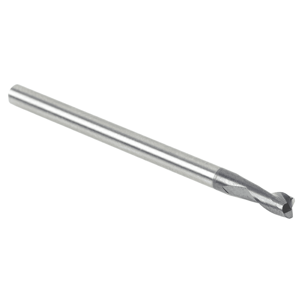 1/8" Dia x 1/4" CNC Solid Carbide Spiral Router Bit for Steel/Stainless Steel with AlTiN Coating 2-Flute, 1/8" Shank, 2" Long Up-Cut Router Bit, /45º Corner Chamfer End Mill Alt 3 - Image