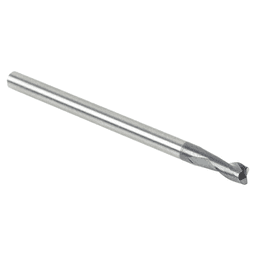 1/8" Dia x 1/4" CNC Solid Carbide Spiral Router Bit for Steel/Stainless Steel with AlTiN Coating 2-Flute, 1/8" Shank, 2" Long Up-Cut Router Bit, /45º Corner Chamfer End Mill Alt 3 - Image