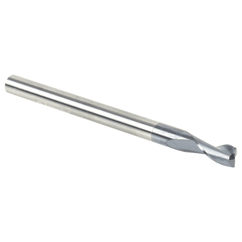 3/16" Dia x 3/8" CNC Solid Carbide Spiral Router Bit for Steel/Stainless Steel with AlTiN Coating 2-Flute, 3/16" Shank, 2-1/2" Long Up-Cut Router Bit, /45º Corner Chamfer End Mill Alt 3 - Image