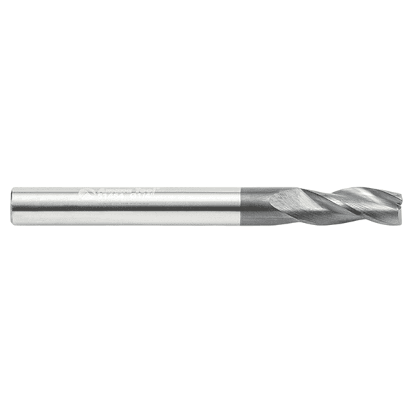 1/4" Dia x 5/8" CNC Solid Carbide Up-Cut Spiral Router Bit for Steel/Stainless Steel with AlTiN Coating 3-Flute, 1/4" Shank Alt 1 - Image