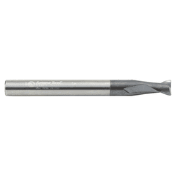 1/4" Dia x 3/8" CNC Solid Carbide Spiral Router Bit for Steel/Stainless Steel with AlTiN Coating 2-Flute, 1/4" Shank, 2-1/2" Long Up-Cut Router Bit, /45º Corner Chamfer End Mill Alt 2 - Image