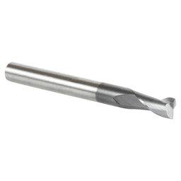 1/4" Dia x 1/2" CNC Solid Carbide Spiral Router Bit for Steel/Stainless Steel with AlTiN Coating 2-Flute, 1/4" Shank, 2-1/2" Long Up-Cut Router Bit, /45º Corner Chamfer End Mill Alt 2 - Image