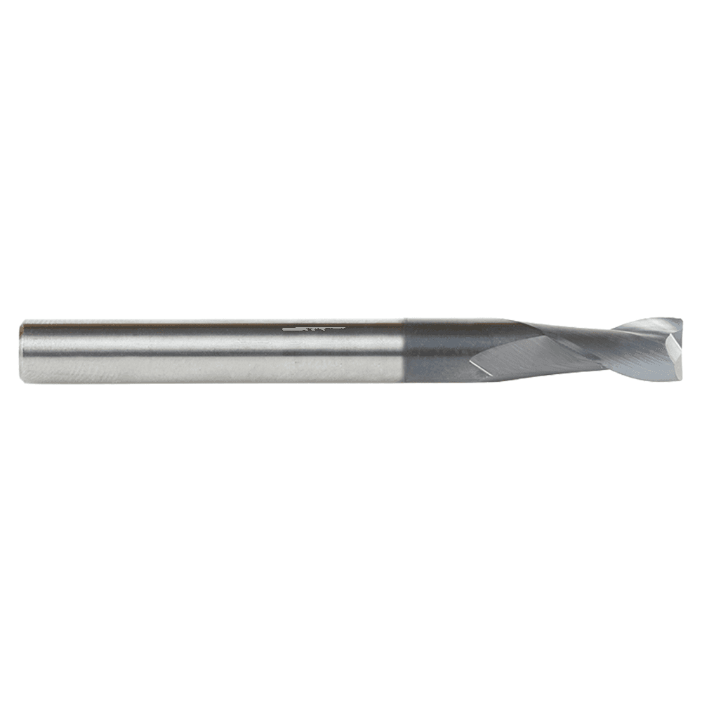 1/4" Dia x 1/2" CNC Solid Carbide Spiral Router Bit for Steel/Stainless Steel with AlTiN Coating 2-Flute, 1/4" Shank, 2-1/2" Long Up-Cut Router Bit, /45º Corner Chamfer End Mill Alt 3 - Image