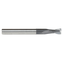 1/4" Dia x 1/2" CNC Solid Carbide Spiral Router Bit for Steel/Stainless Steel with AlTiN Coating 2-Flute, 1/4" Shank, 2-1/2" Long Up-Cut Router Bit, /45º Corner Chamfer End Mill Alt 3 - Image