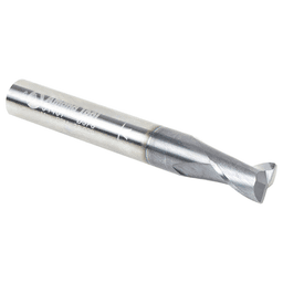 3/8" Dia x 1/2" CNC Solid Carbide Spiral Router Bit for Steel/Stainless Steel with AlTiN Coating 2-Flute, 3/8" Shank, 3" Long Up-Cut Router Bit, /45º Corner Chamfer End Mill Alt 3 - Image