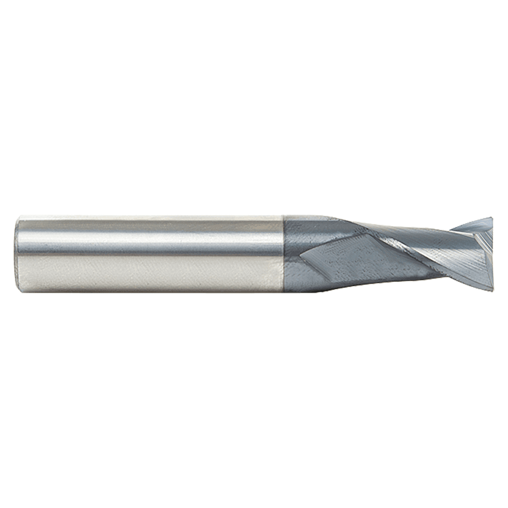 1/2" Dia x 3/4" CNC Solid Carbide Spiral Router Bit for Steel/Stainless Steel with AlTiN Coating 2-Flute, 1/2" Shank, 3" Long Up-Cut Router Bit, /45º Corner Chamfer End Mill Alt 2 - Image