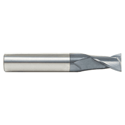 1/2" Dia x 3/4" CNC Solid Carbide Spiral Router Bit for Steel/Stainless Steel with AlTiN Coating 2-Flute, 1/2" Shank, 3" Long Up-Cut Router Bit, /45º Corner Chamfer End Mill Alt 2 - Image