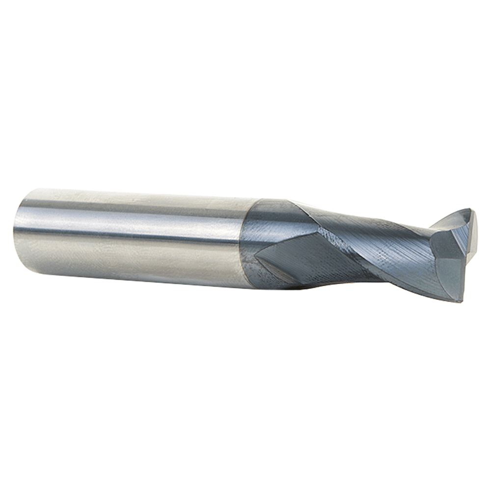 1/2" Dia x 3/4" CNC Solid Carbide Spiral Router Bit for Steel/Stainless Steel with AlTiN Coating 2-Flute, 1/2" Shank, 3" Long Up-Cut Router Bit, /45º Corner Chamfer End Mill Alt 3 - Image