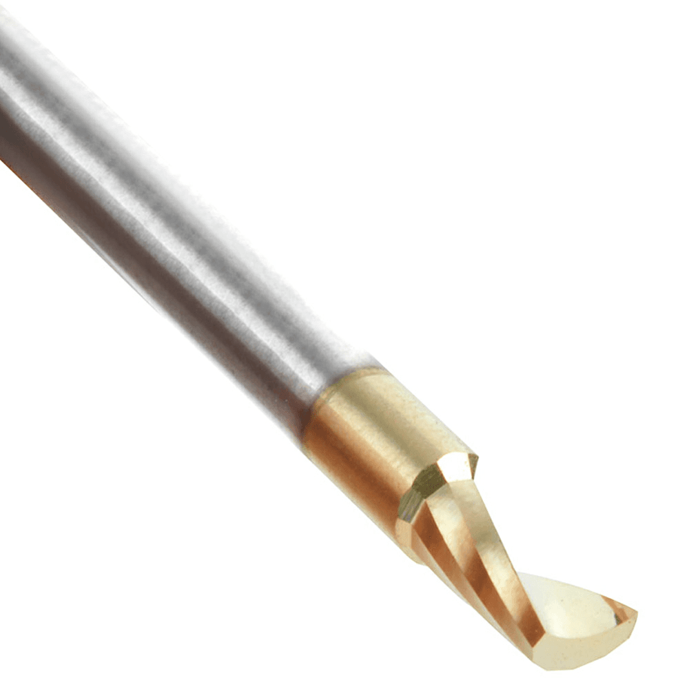 1/8" x 1-1/2" ZrN Coated Up-Cut 'O' Aluminum Cutting CNC Spiral Router Bit, 1-Flute, 1/8" Shank - Alt Image 3