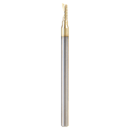 3/32" Dia x 1/4" Solid Carbide CNC Spiral 'O' Flute, Aluminum Cutting, 1/8" Shank, Up-Cut ZrN Coated Router Bit Alt 1 - Image