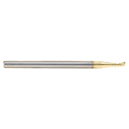 3/32" Dia x 1/4" Solid Carbide CNC Spiral 'O' Flute, Aluminum Cutting, 1/8" Shank, Up-Cut ZrN Coated Router Bit Alt 2 - Image