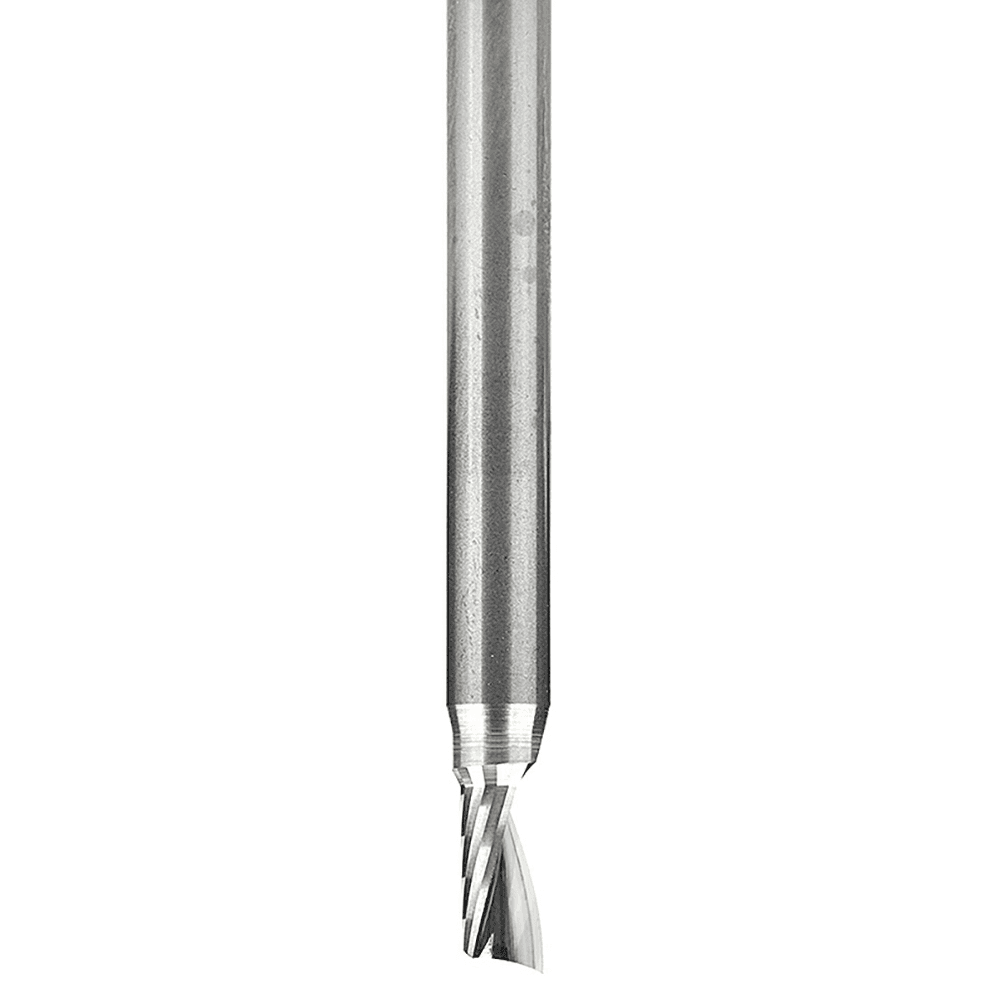5/32" x 2" Up-Cut 'O' Aluminum Cutting CNC Spiral Router Bit, 1-Flute, 3/16" Shank - Alt Image 1