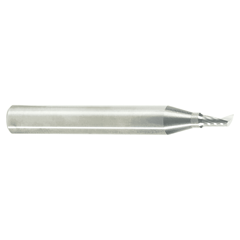 1/8" x 2" Up-Cut 'O' Aluminum Cutting CNC Spiral Router Bit, 1-Flute, 1/4" Shank - Alt Image 2