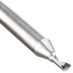1/8" x 2" Up-Cut 'O' Aluminum Cutting CNC Spiral Router Bit, 1-Flute, 1/4" Shank - Alt Image 3