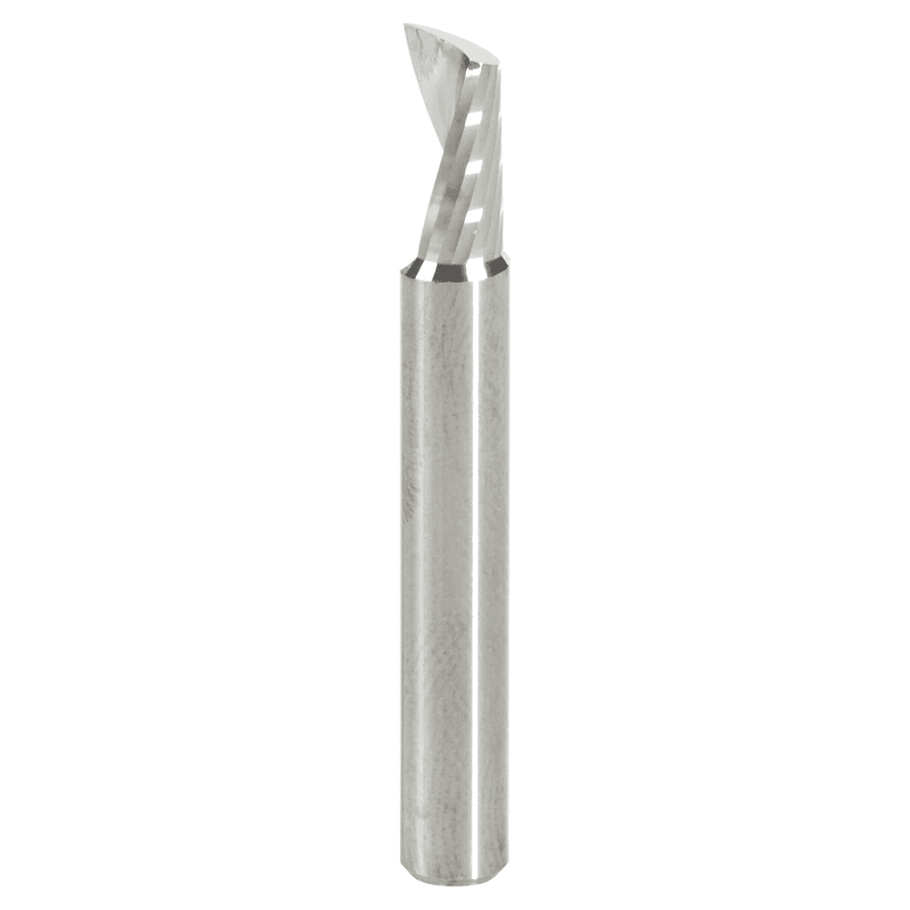 3/16" x 1-1/2" Up-Cut 'O' Aluminum Cutting CNC Spiral Router Bit, 1-Flute, 3/16" Shank - Main Image