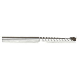 1/4" x 3" x 1-1/2" Up-Cut 'O' Aluminum Cutting CNC Spiral Router Bit, 1-Flute, 1/4" Shank - Alt Image 1