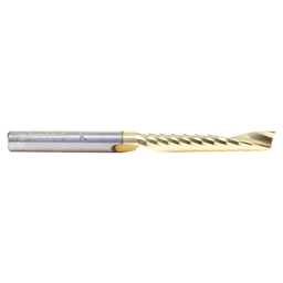 1/4" Dia x 1-1/2" Solid Carbide CNC Spiral 'O' Flute, Aluminum Cutting, 1/4" Shank, Up-Cut ZrN Coated Router Bit Alt 2 - Image