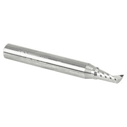 3/16" x 2" Up-Cut 'O' Aluminum Cutting CNC Spiral Router Bit, 1-Flute, 1/4" Shank - Alt Image 2