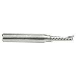 3/16" x 2" x 3/8" Up-Cut 'O' Aluminum Cutting CNC Spiral Router Bit, 1-Flute, 1/4" Shank - Alt Image 1