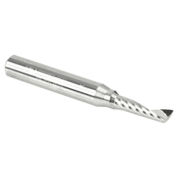 3/16" x 2" x 3/8" Up-Cut 'O' Aluminum Cutting CNC Spiral Router Bit, 1-Flute, 1/4" Shank - Alt Image 2