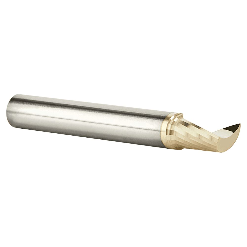 1/4" x 2" ZrN Coated Up-Cut 'O' Aluminum Cutting CNC Spiral Router Bit, 1-Flute, 1/4" Shank - Alt Image 2