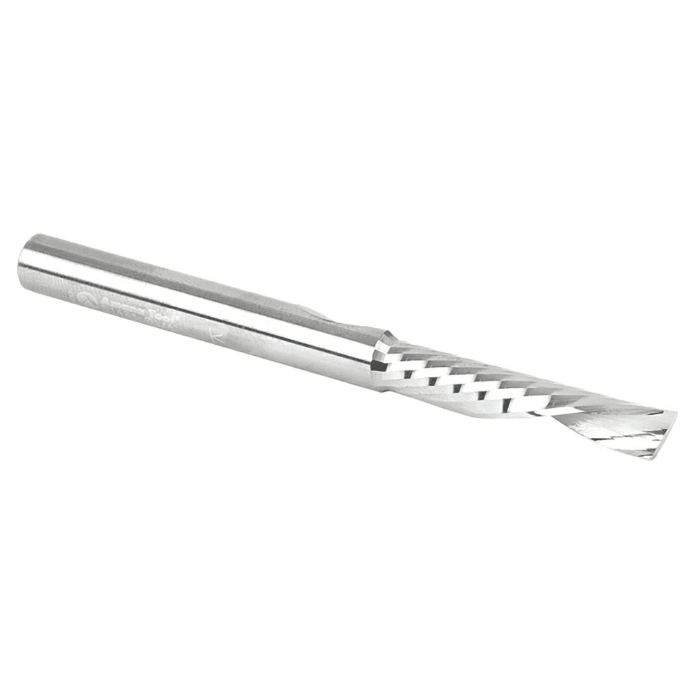 1/4" x 3" Up-Cut 'O' Aluminum Cutting CNC Spiral Router Bit, 1-Flute, 1/4" Shank - Alt Image 2