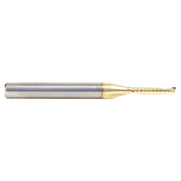 1/8" Dia x 5/8" Solid Carbide CNC Spiral 'O' Flute, Aluminum Cutting, 1/4" Shank, Up-Cut ZrN Coated Router Bit Alt 2 - Image