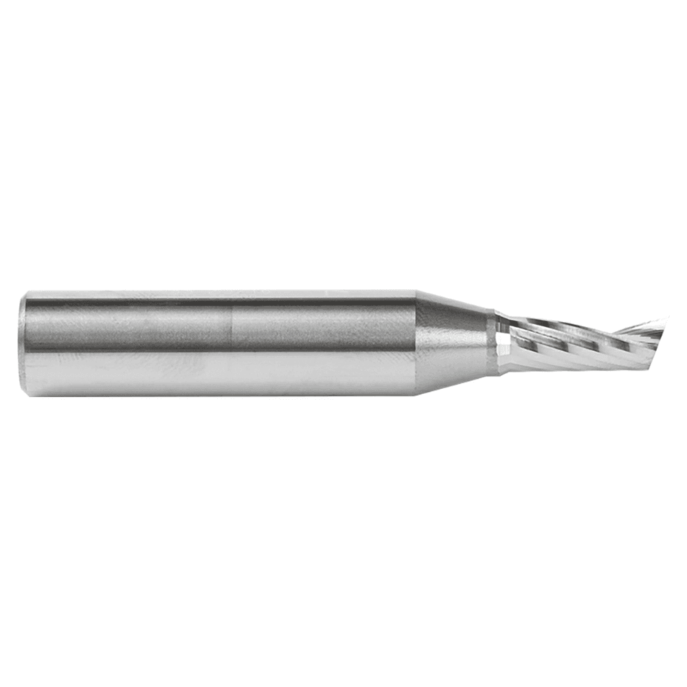 5/16" x 3" Up-Cut 'O' Aluminum Cutting CNC Spiral Router Bit, 1-Flute, 1/2" Shank - Alt Image 1