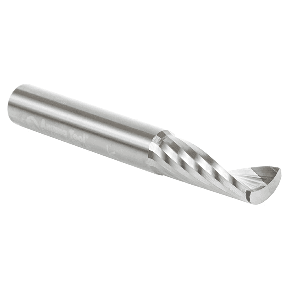 3/8" x 3" Up-Cut 'O' Aluminum Cutting CNC Spiral Router Bit, 1-Flute, 3/8" Shank - Alt Image 2