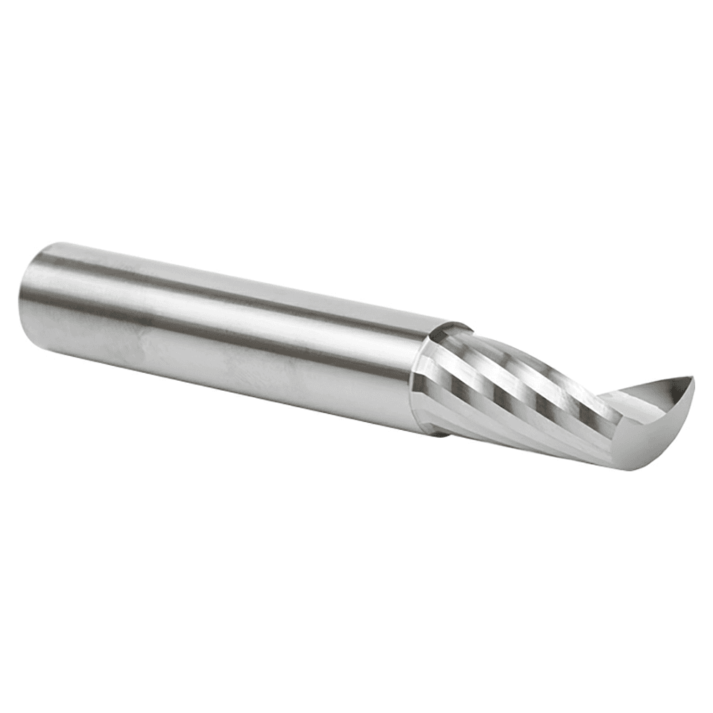 1/2" x 3-1/2" x 1-1/8" Up-Cut 'O' Aluminum Cutting CNC Spiral Router Bit, 1-Flute, 1/2" Shank - Alt Image 2