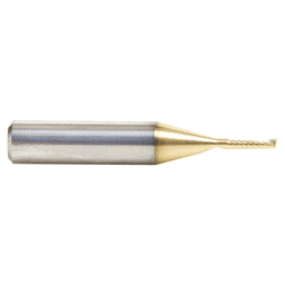 1/16" x 1-1/2" ZrN Coated Down-Cut 'O' Aluminum Cutting CNC Spiral Router Bit, 1-Flute, 1/4" Shank - Alt Image 1