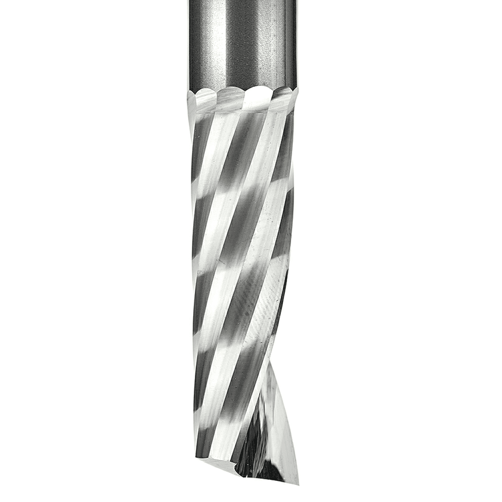 1/2" x 3-1/2" x 1-5/8" Up-Cut 'O' Aluminum Cutting CNC Spiral Router Bit, 1-Flute, 1/2" Shank - Alt Image 1