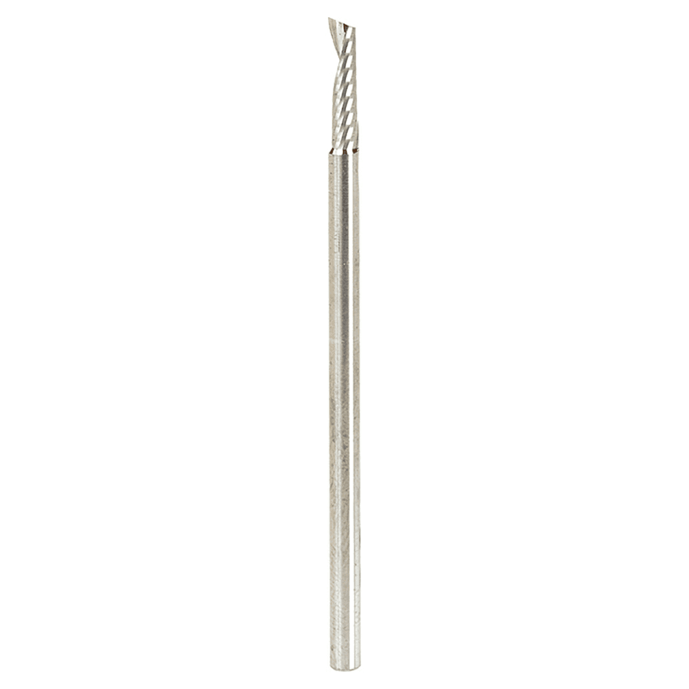 3mm x 64mm Up-Cut 'O' Plastic Cutting CNC Spiral Router Bit, 1-Flute, 3mm Shank - Main Image