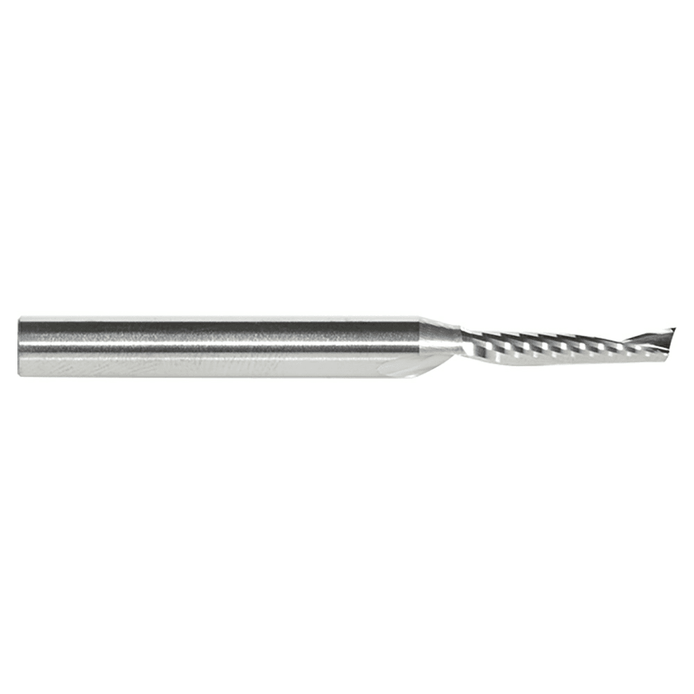 4mm x 63mm Up-Cut 'O' Aluminum Cutting CNC Spiral Router Bit, 1-Flute, 6mm Shank - Alt Image 2